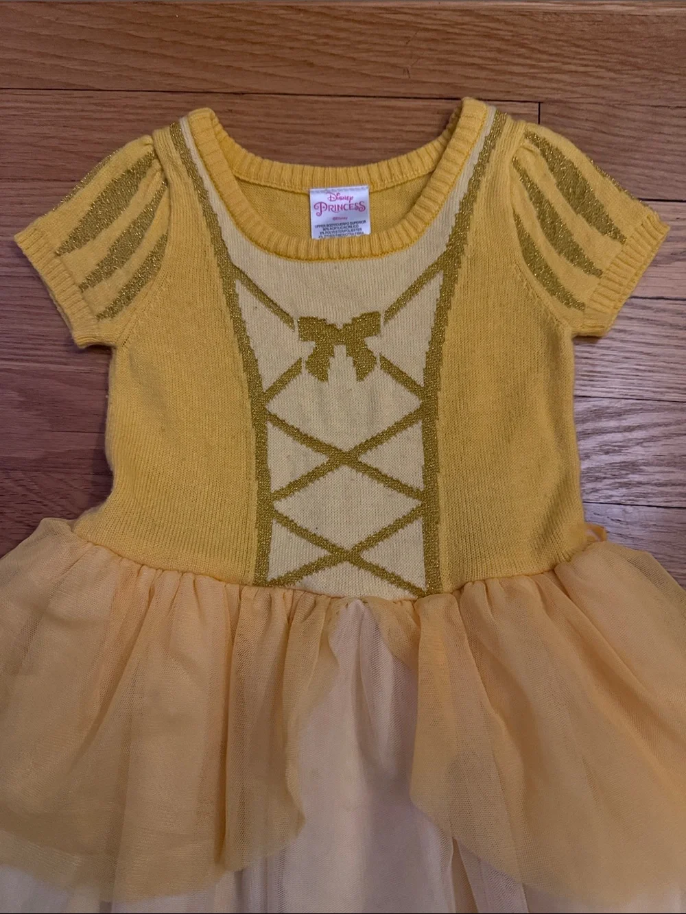 Disney Belle Yellow Princess Tutu Dress Costume